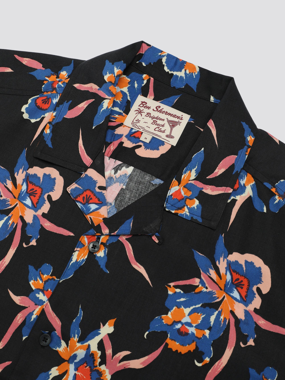 Ben Sherman Signature Botanical Print Hemd Schwarz | 96021GNRT