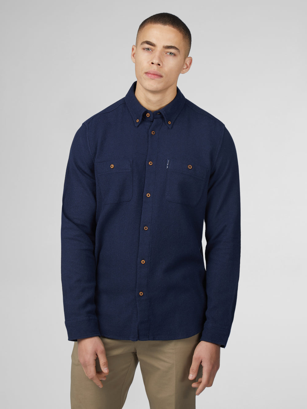 Ben Sherman Signature Boucle Hemd Navy | 84130KCJG