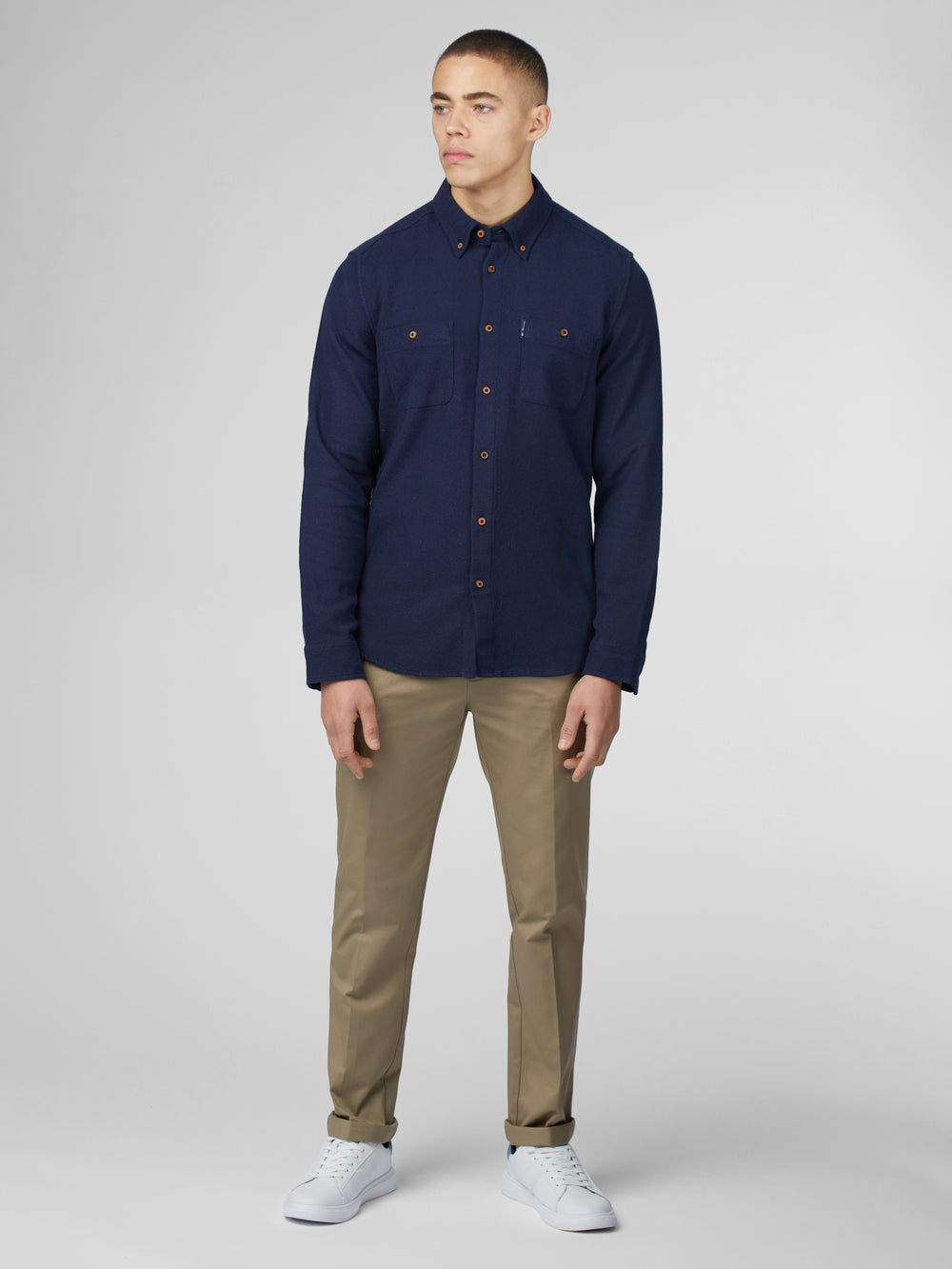 Ben Sherman Signature Boucle Hemd Navy | 84130KCJG