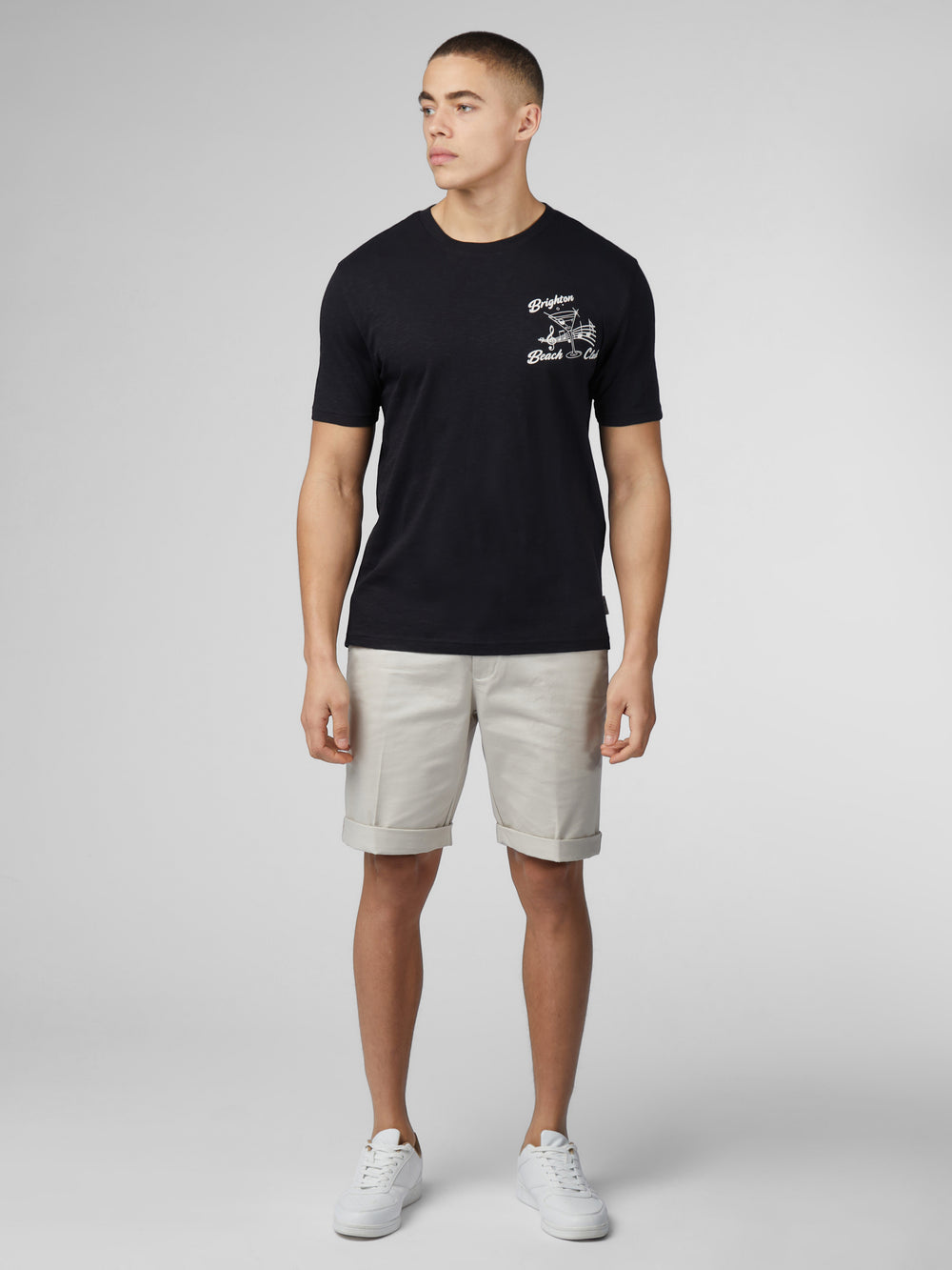 Ben Sherman Signature Brighton Beach Club T-Shirt Schwarz | 90674WKUD