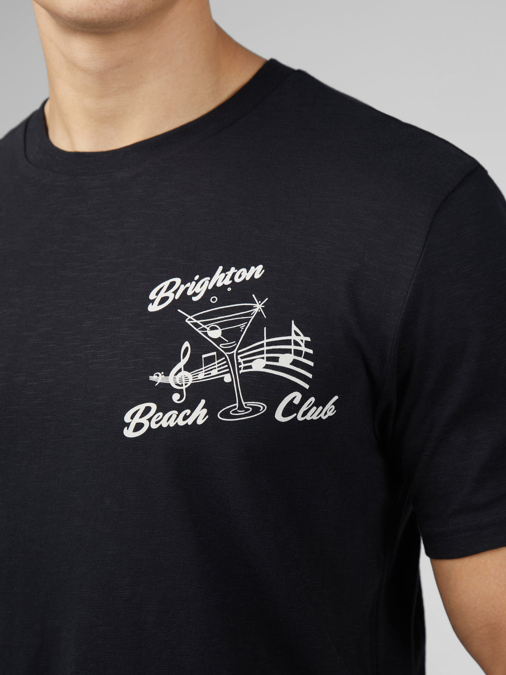 Ben Sherman Signature Brighton Beach Club T-Shirt Schwarz | 90674WKUD