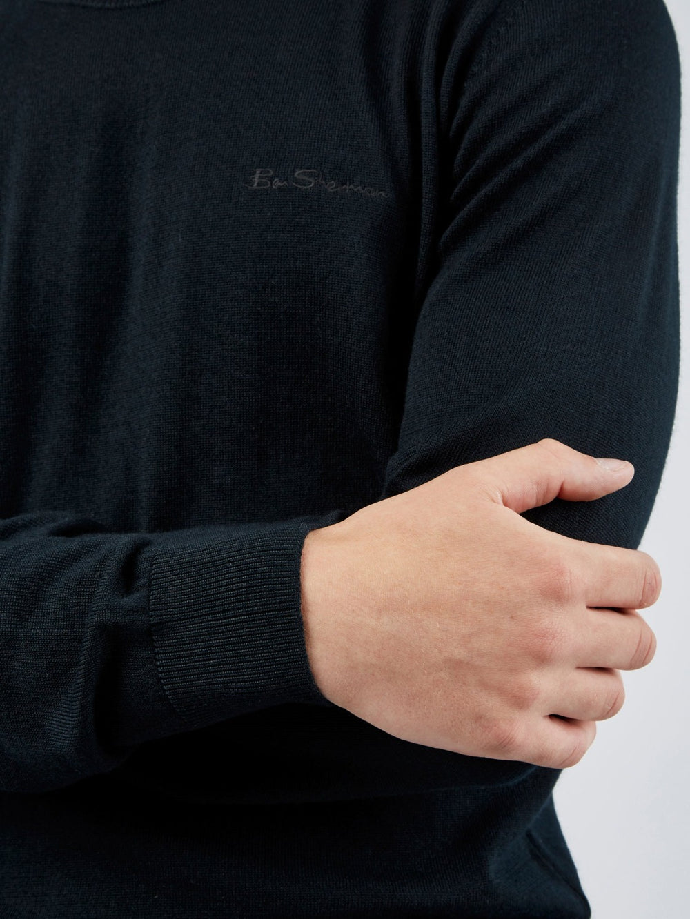 Ben Sherman Signature Crewneck Strickwaren Schwarz | 95721UAVG