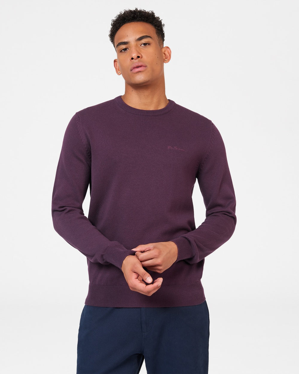 Ben Sherman Signature Crewneck Strickwaren Lila | 28769VRFT