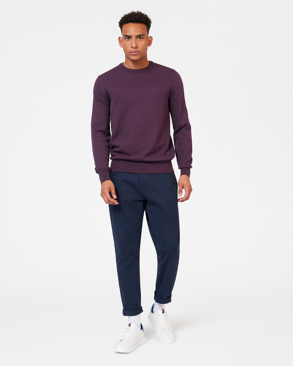 Ben Sherman Signature Crewneck Strickwaren Lila | 28769VRFT