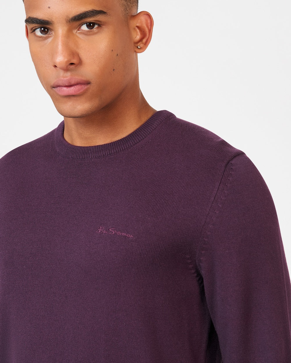 Ben Sherman Signature Crewneck Strickwaren Lila | 28769VRFT