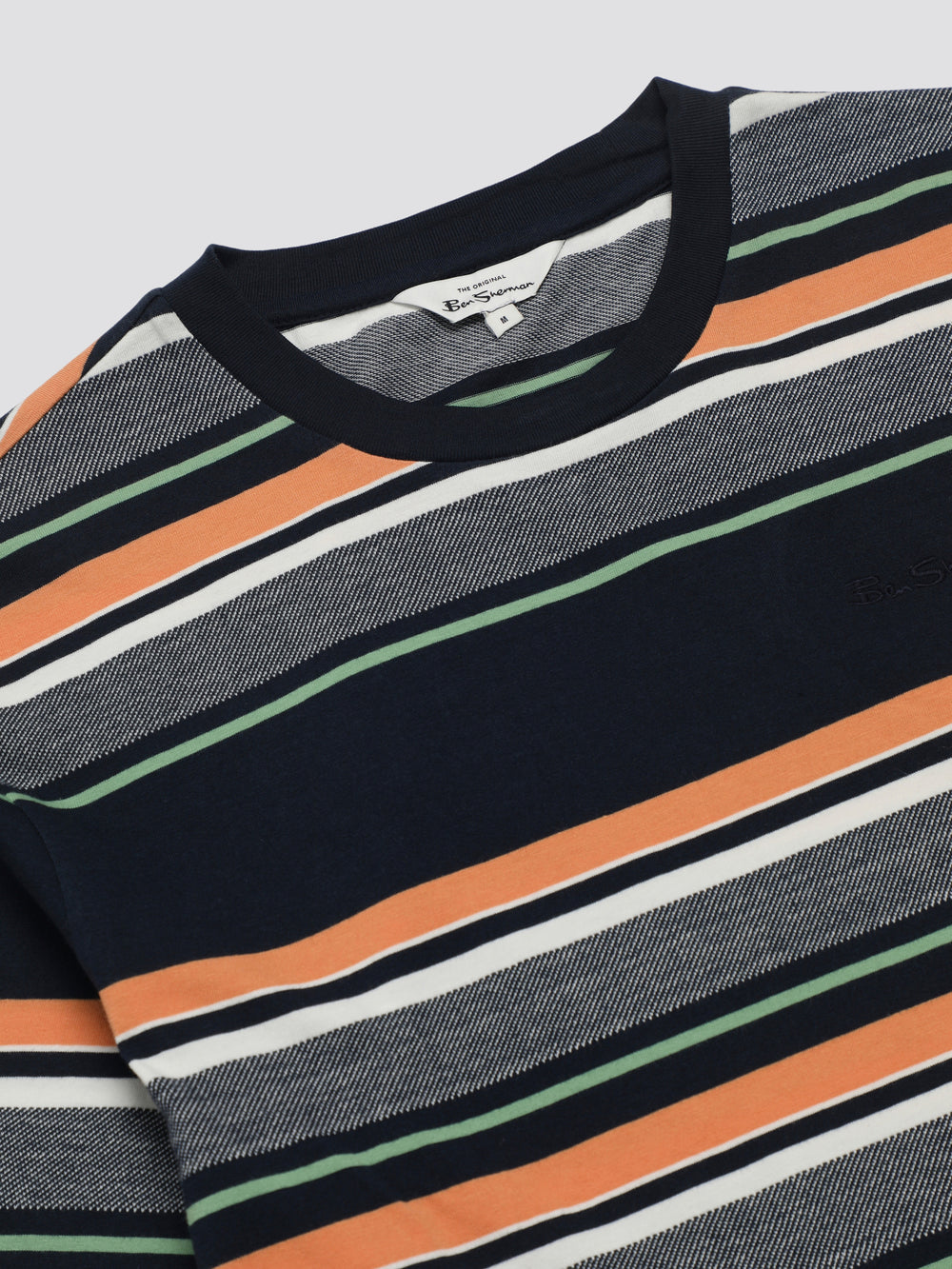 Ben Sherman Signature Engineered Stripe T-Shirt Navy | 14290HJBY