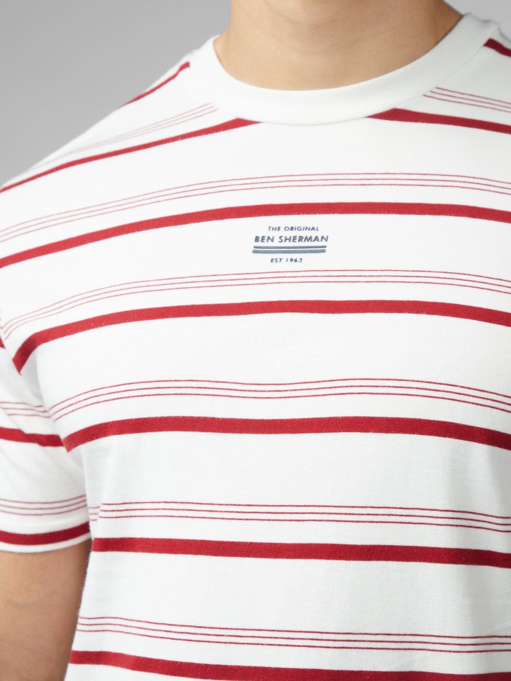 Ben Sherman Signature Fine Stripe T-Shirt Weiß | 96812UCLK