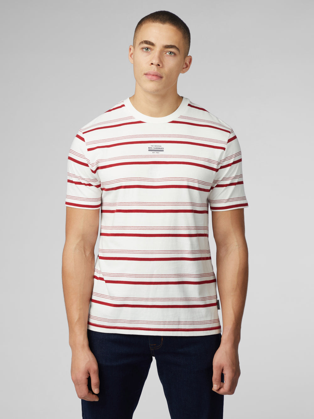 Ben Sherman Signature Fine Stripe T-Shirt Weiß | 96812UCLK