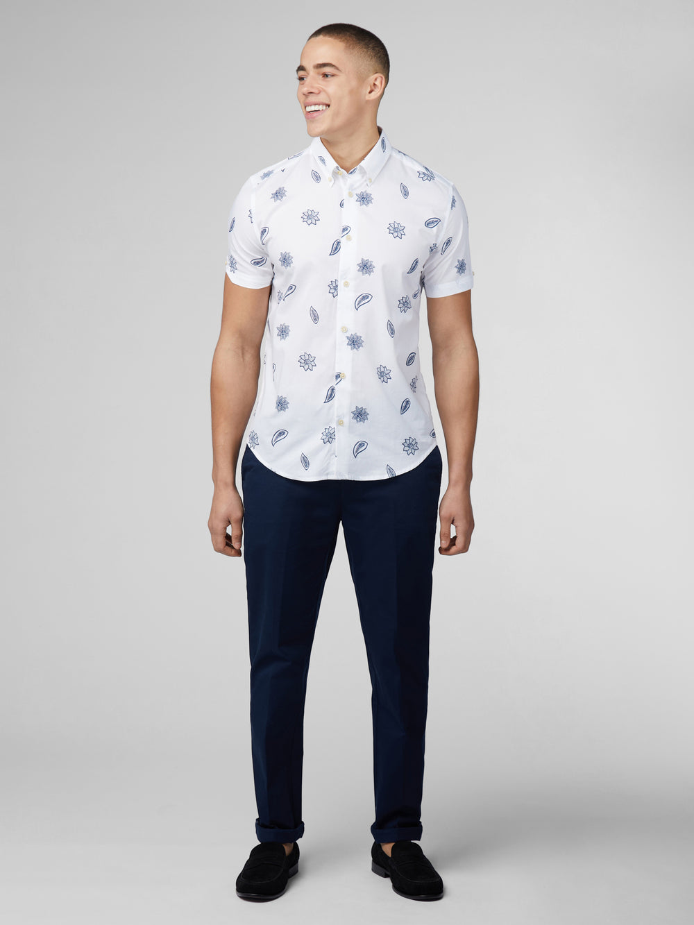 Ben Sherman Signature Floral Hemd Weiß | 15960WFAB