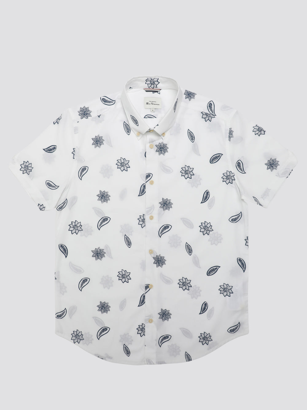 Ben Sherman Signature Floral Hemd Weiß | 15960WFAB