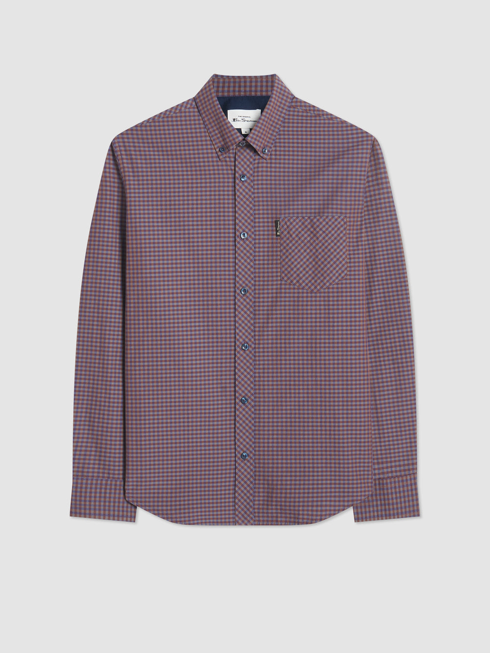 Ben Sherman Signature Gingham Long-Sleeve Hemd Lila | 54320GMOH