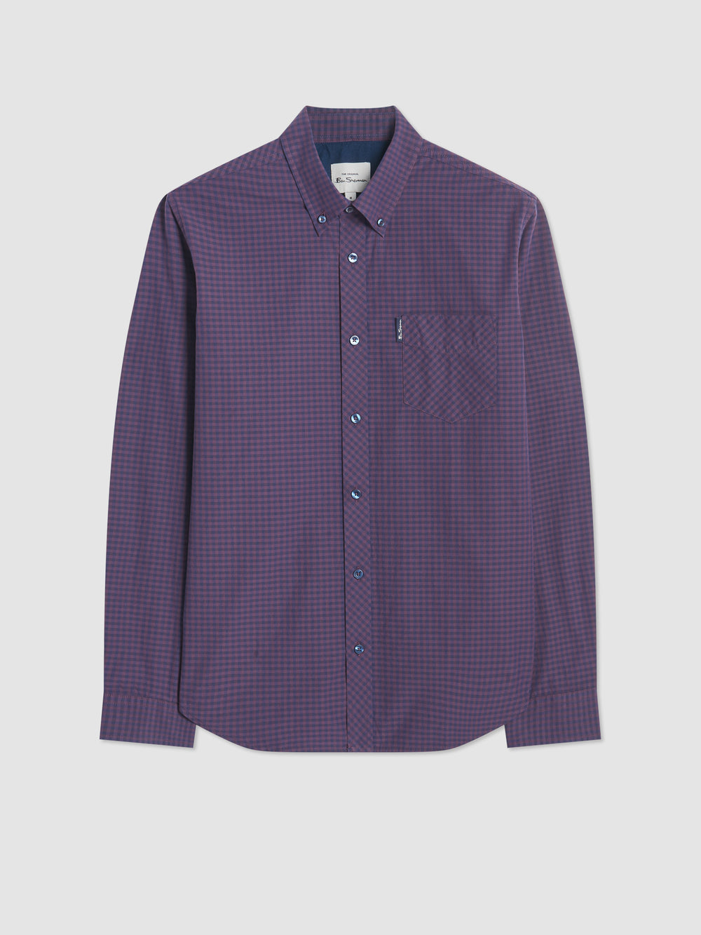 Ben Sherman Signature Gingham Long-Sleeve Hemd Lila | 38649GLVQ