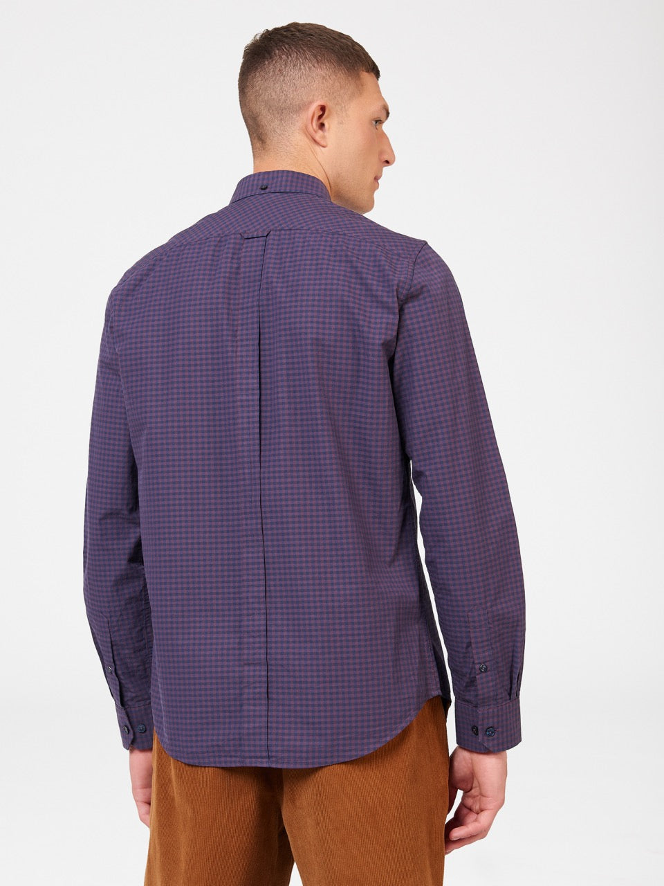 Ben Sherman Signature Gingham Long-Sleeve Hemd Lila | 38649GLVQ