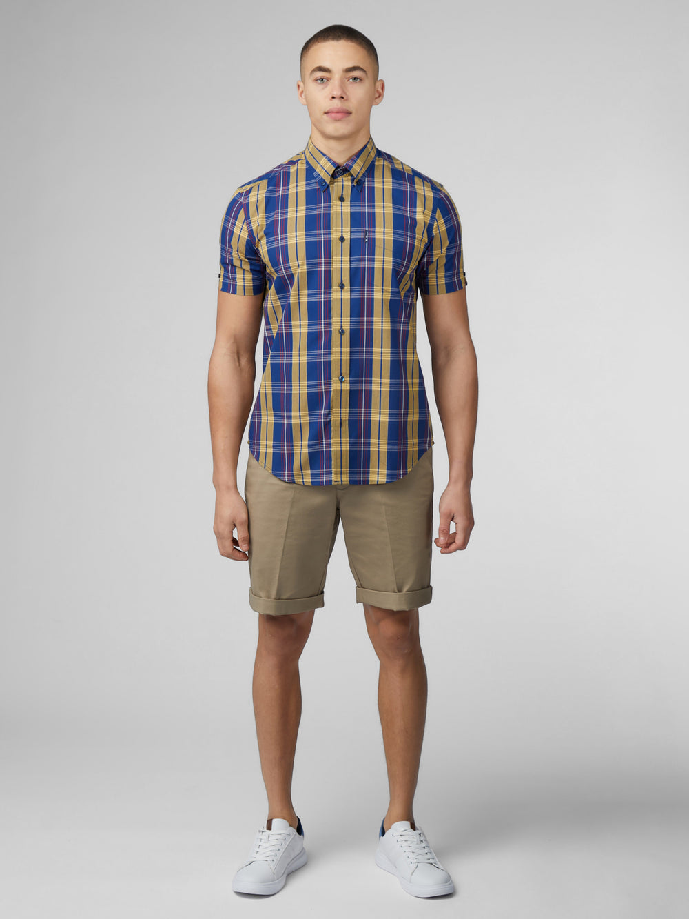 Ben Sherman Signature Irregular Check Hemd Blau | 50349CRZW