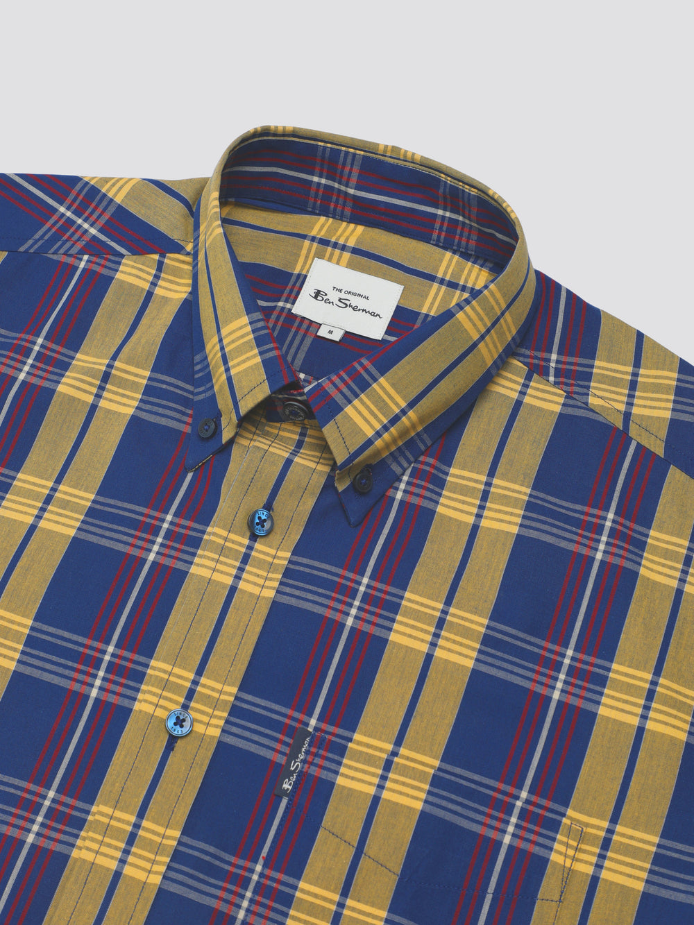 Ben Sherman Signature Irregular Check Hemd Blau | 50349CRZW