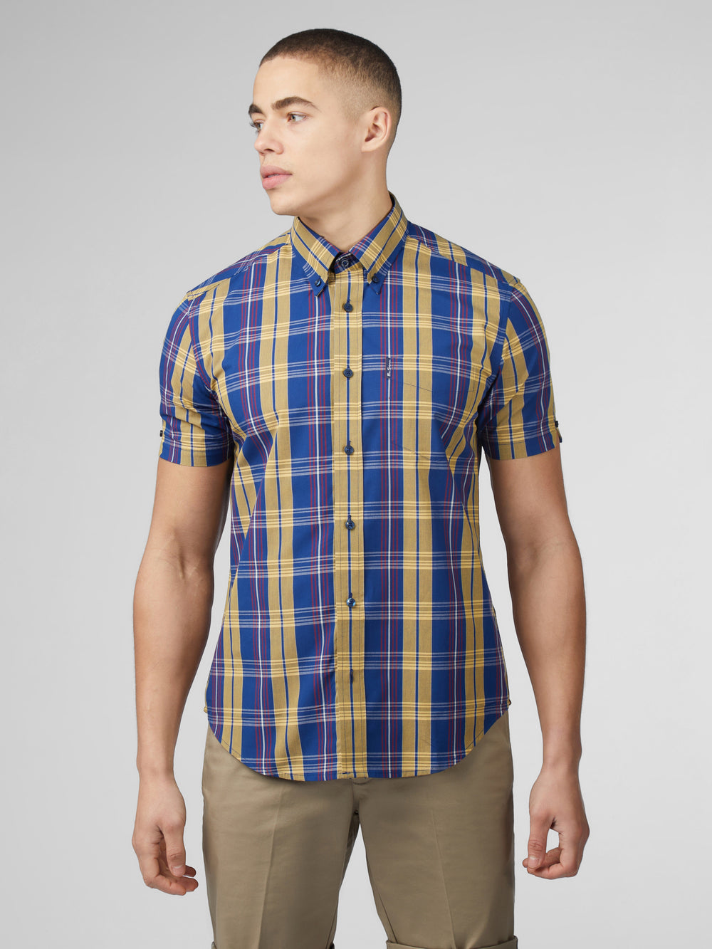 Ben Sherman Signature Irregular Check Hemd Blau | 50349CRZW