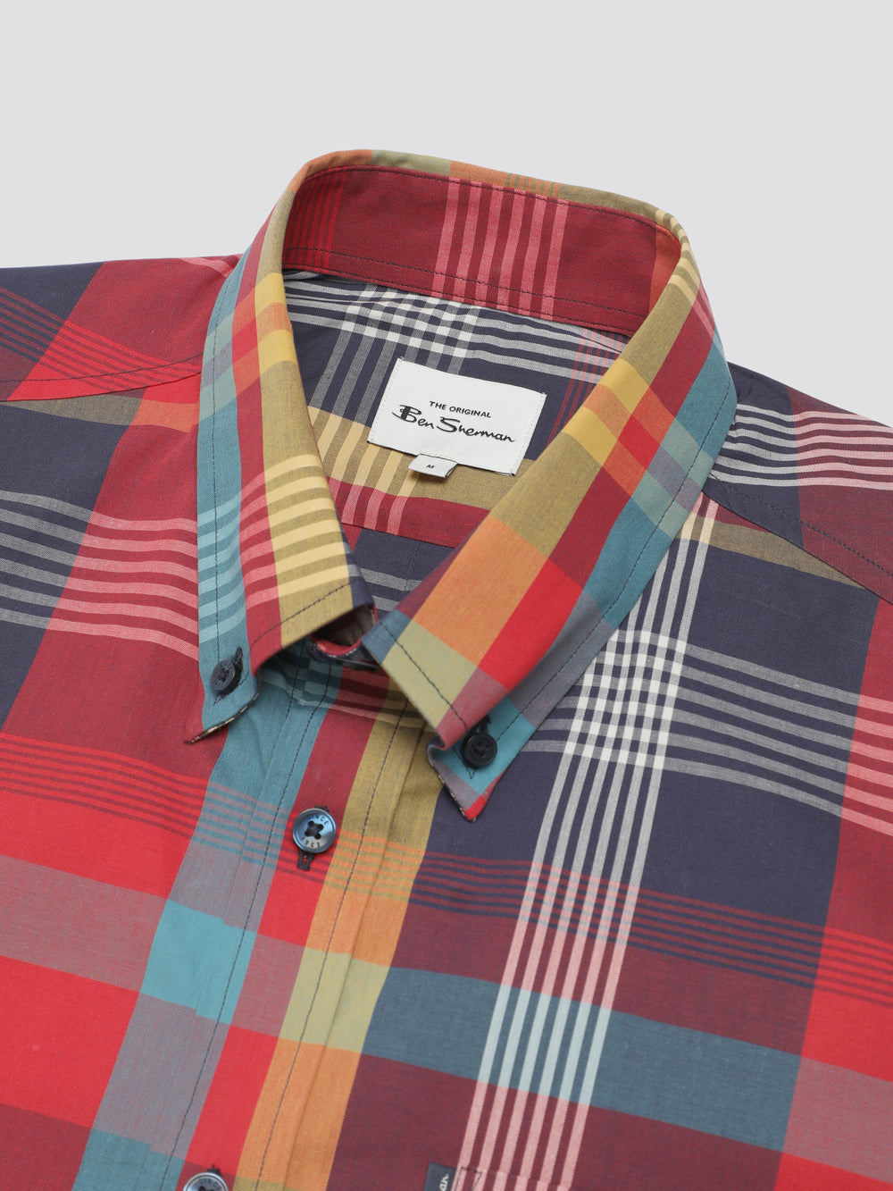 Ben Sherman Signature Large Madras Check Hemd Rot | 50926BACJ