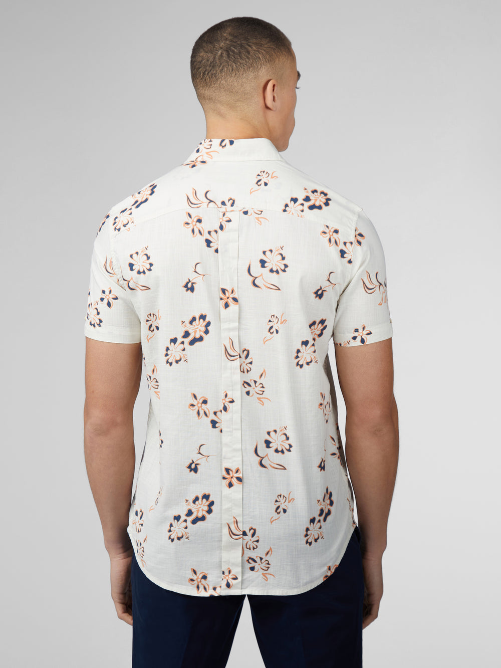 Ben Sherman Signature Linear Floral Hemd Weiß | 87019NCZU