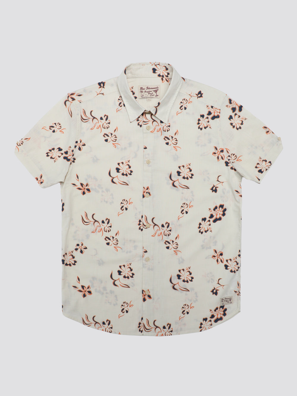 Ben Sherman Signature Linear Floral Hemd Weiß | 87019NCZU