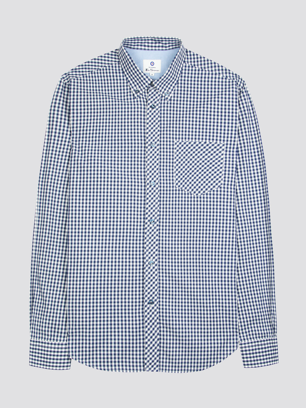 Ben Sherman Signature Long-Sleeve Gingham Hemd Dunkelblau | 37540ETPK