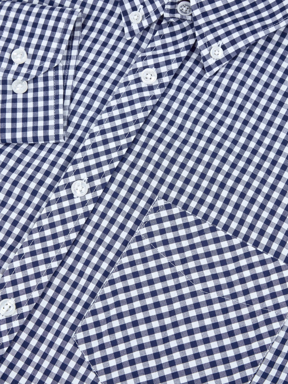 Ben Sherman Signature Long-Sleeve Gingham Hemd Dunkelblau | 37540ETPK