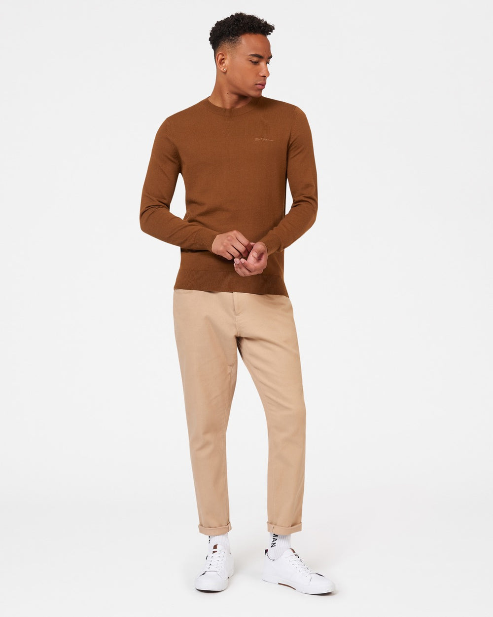 Ben Sherman Signature Merino Crewneck Strickwaren Braun | 87503NODI