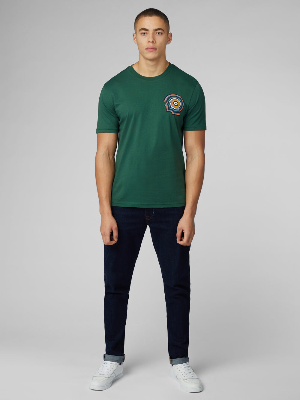 Ben Sherman Signature Mod Head T-Shirt Grün | 63057UFAW