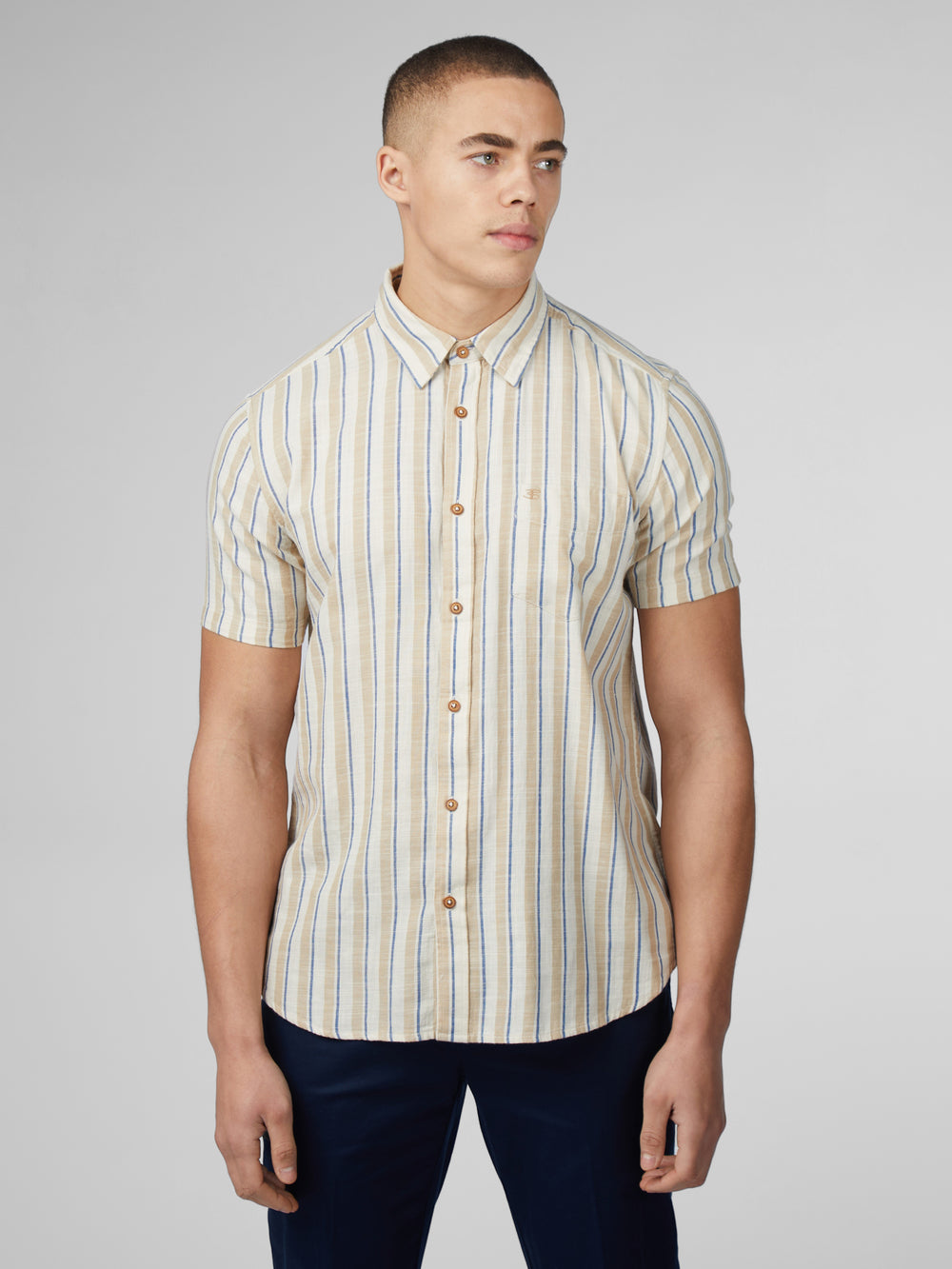 Ben Sherman Signature Mod Stripe Hemd Weiß | 07843GZTE