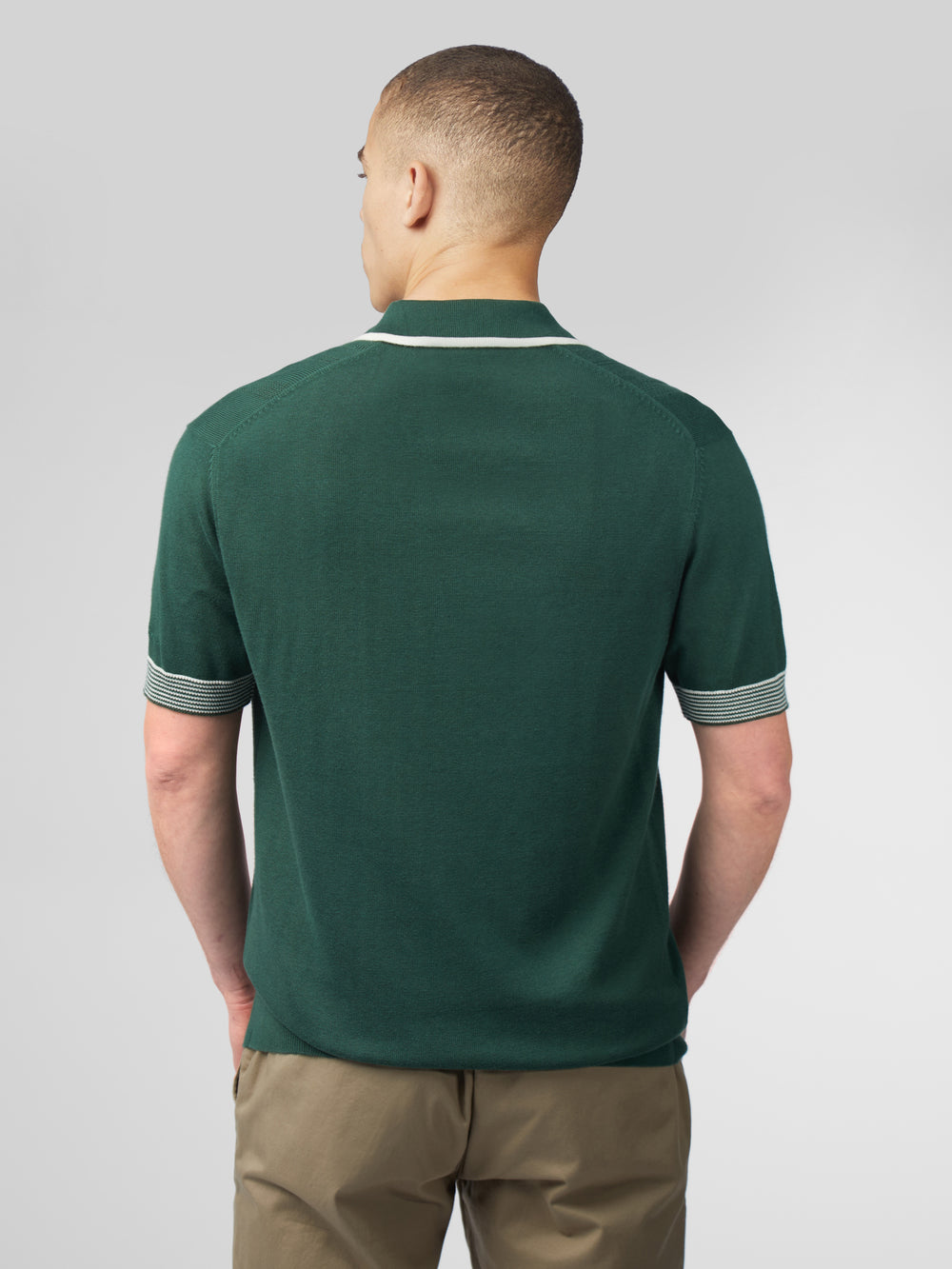 Ben Sherman Signature Open Neck Polo Strickwaren Grün | 94765BRNT