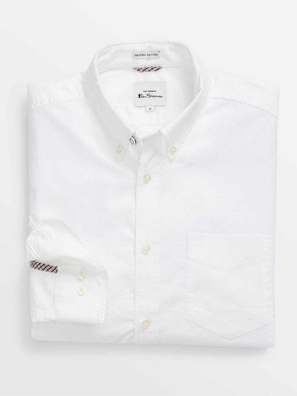 Ben Sherman Signature Organic Long-Sleeve Oxford Hemd Weiß | 36579UWZX