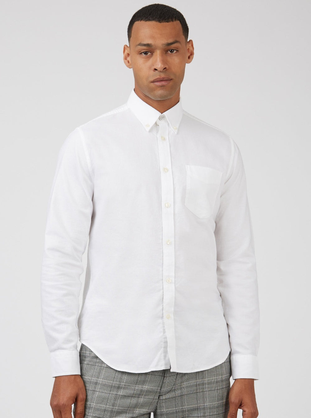 Ben Sherman Signature Organic Long-Sleeve Oxford Hemd Weiß | 36579UWZX