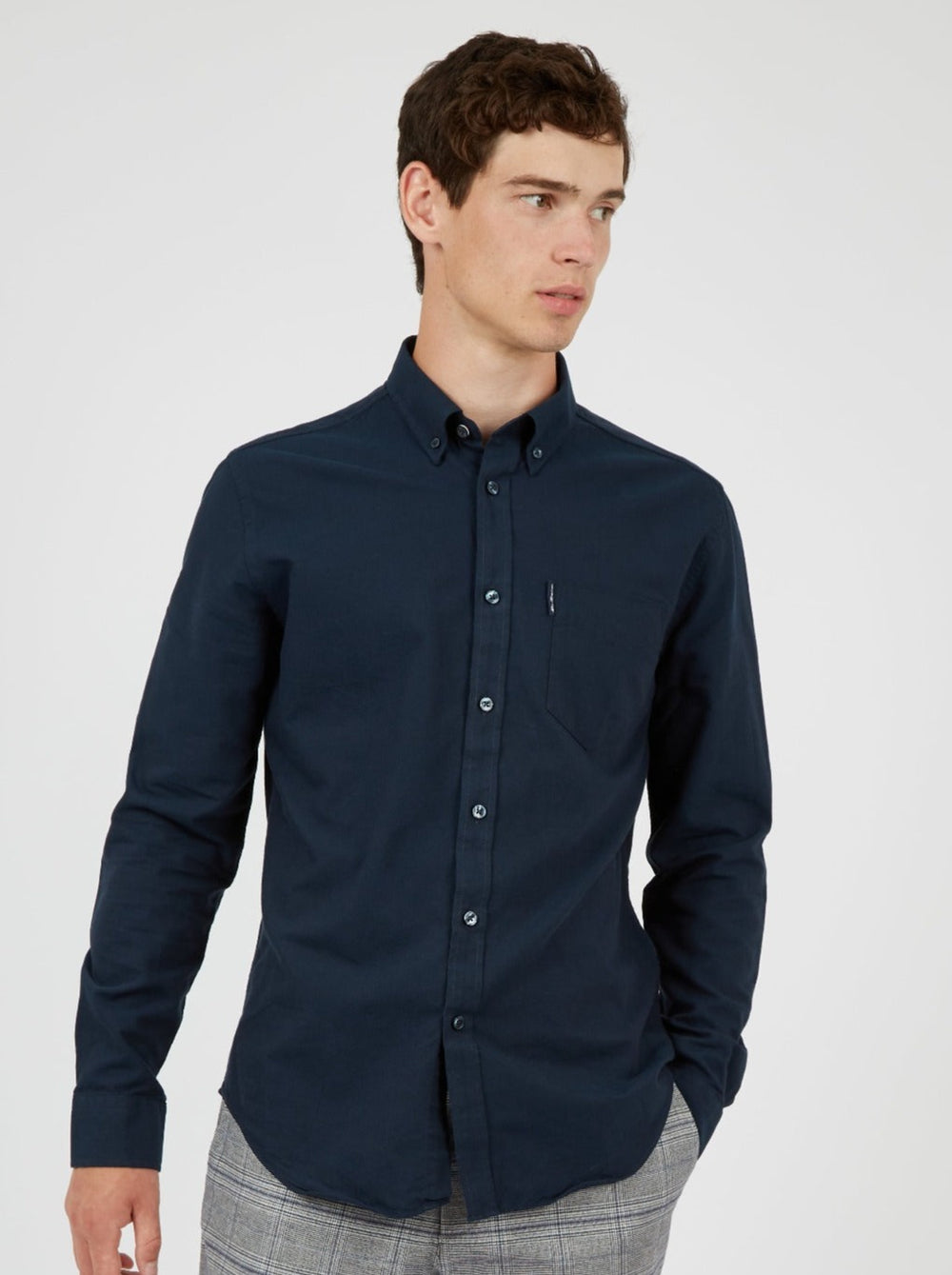 Ben Sherman Signature Organic Oxford Hemd Navy | 07546TDAC