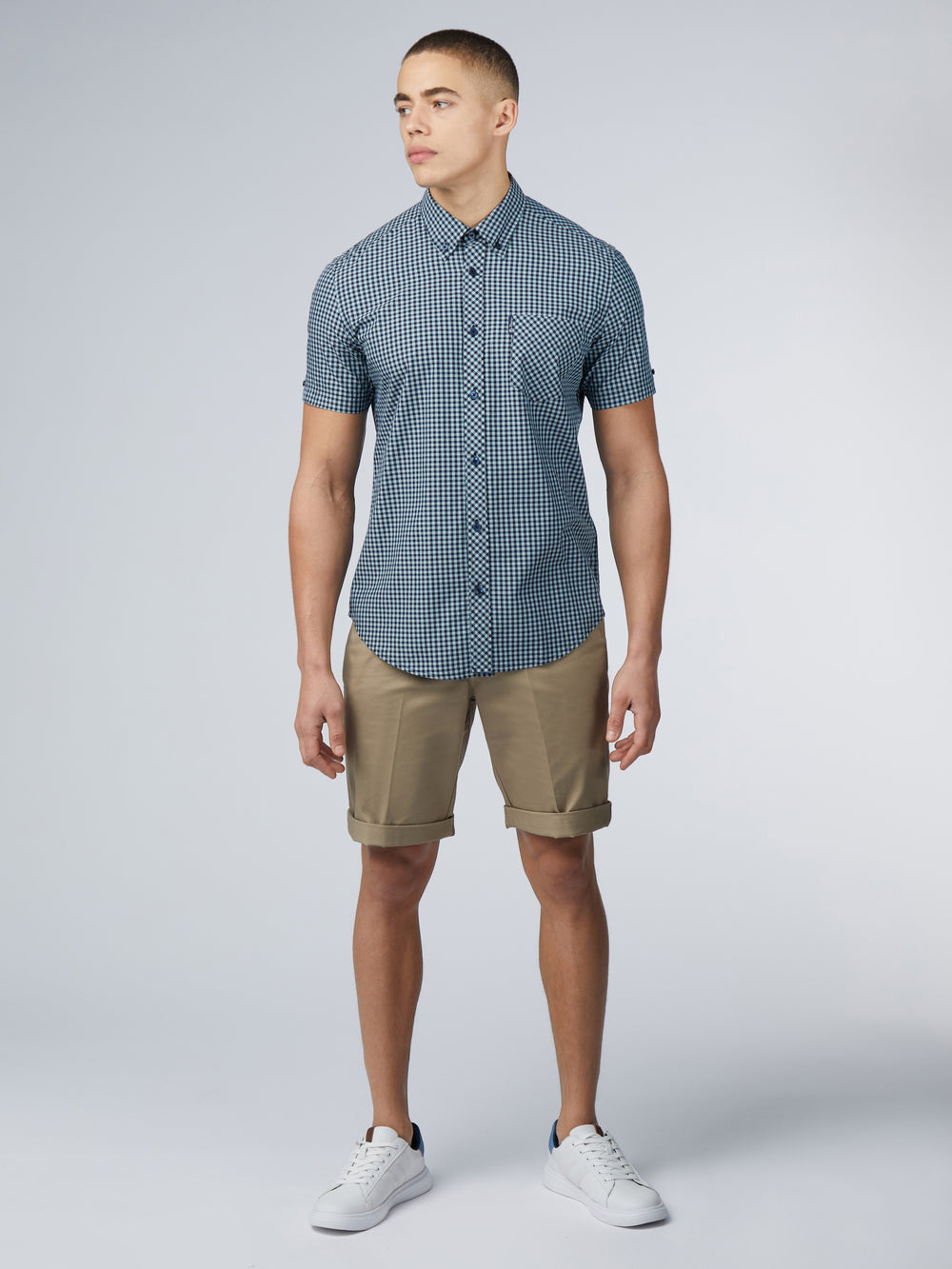 Ben Sherman Signature Short Sleeve Gingham Hemd Blau | 60349ZDUT