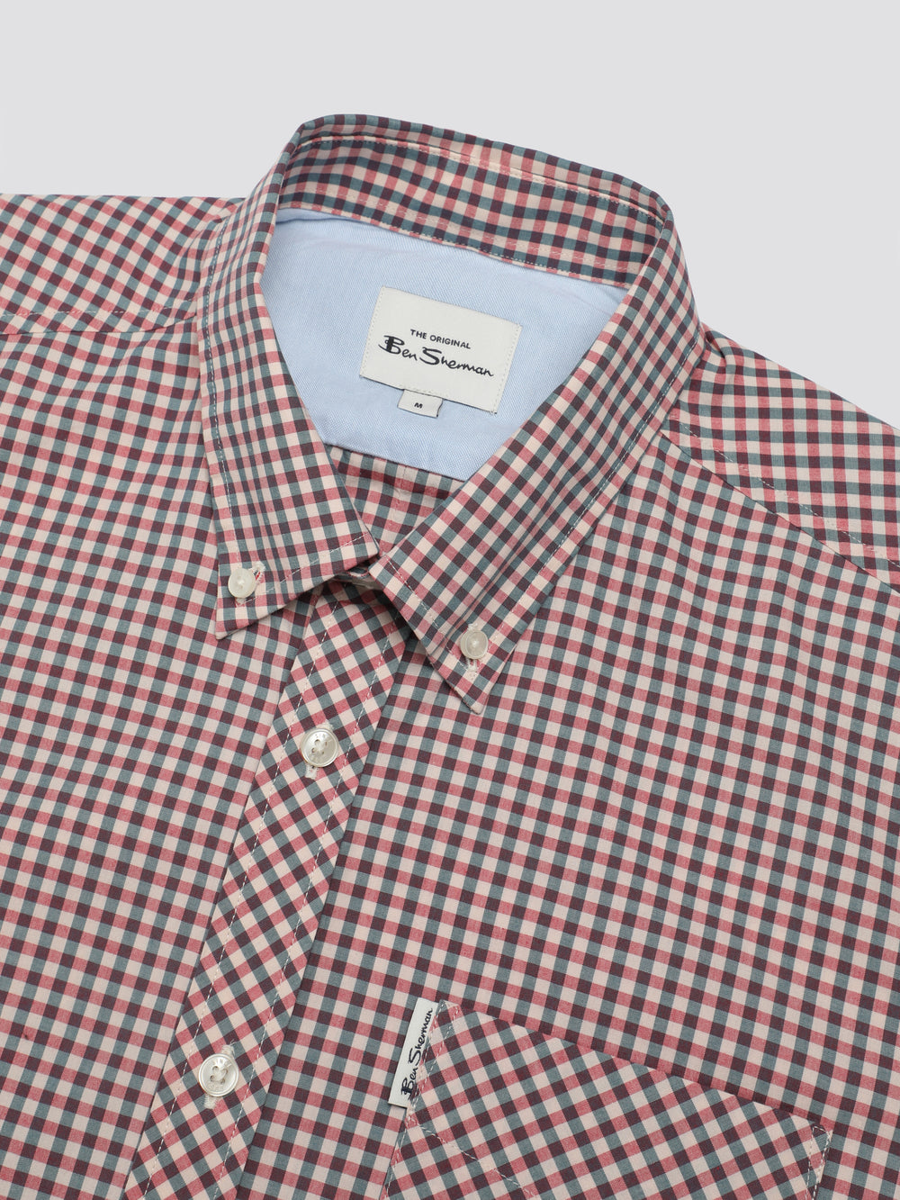 Ben Sherman Signature Short Sleeve Gingham Hemd Rot Weiß | 27403XGAN