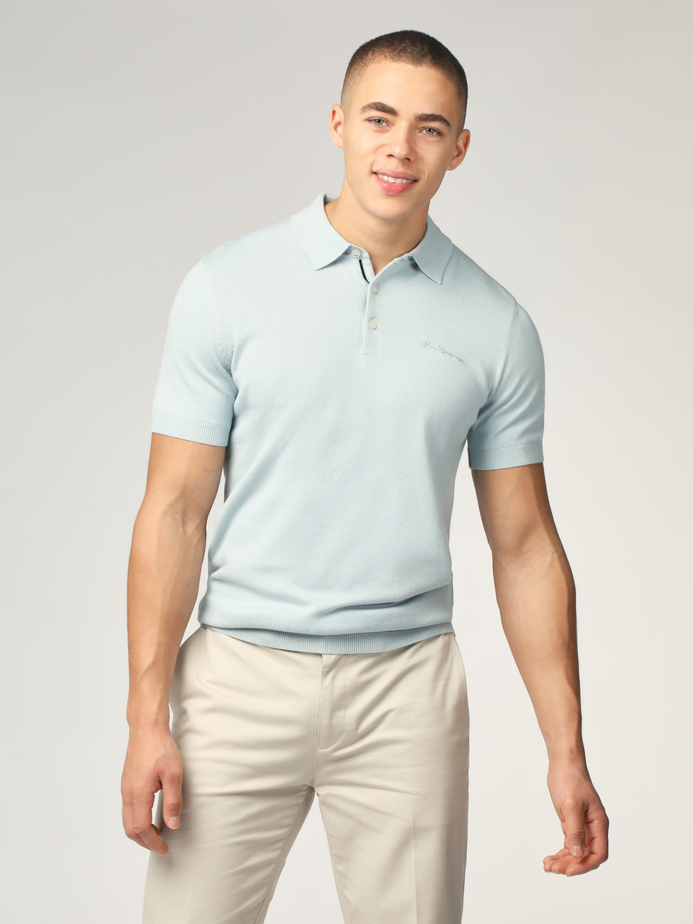 Ben Sherman Signature Short Sleeve Polo Strickwaren Blau | 98432MZGN