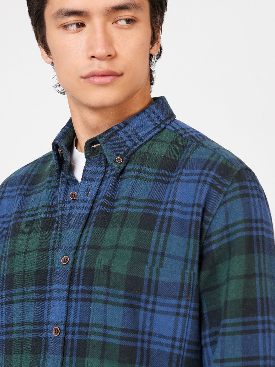 Ben Sherman Signature Tartan Check Hemd Grün | 47915DAVC