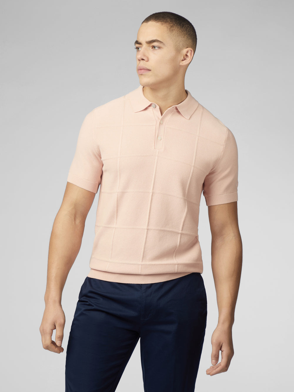 Ben Sherman Signature Textured Polo Strickwaren Rosa | 73514ZMVF