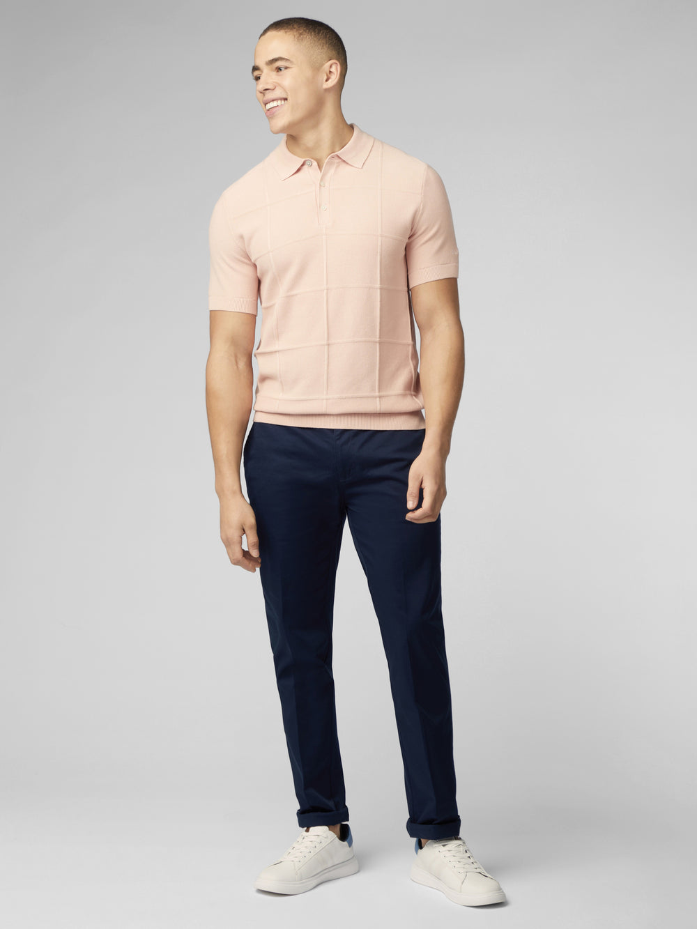 Ben Sherman Signature Textured Polo Strickwaren Rosa | 73514ZMVF