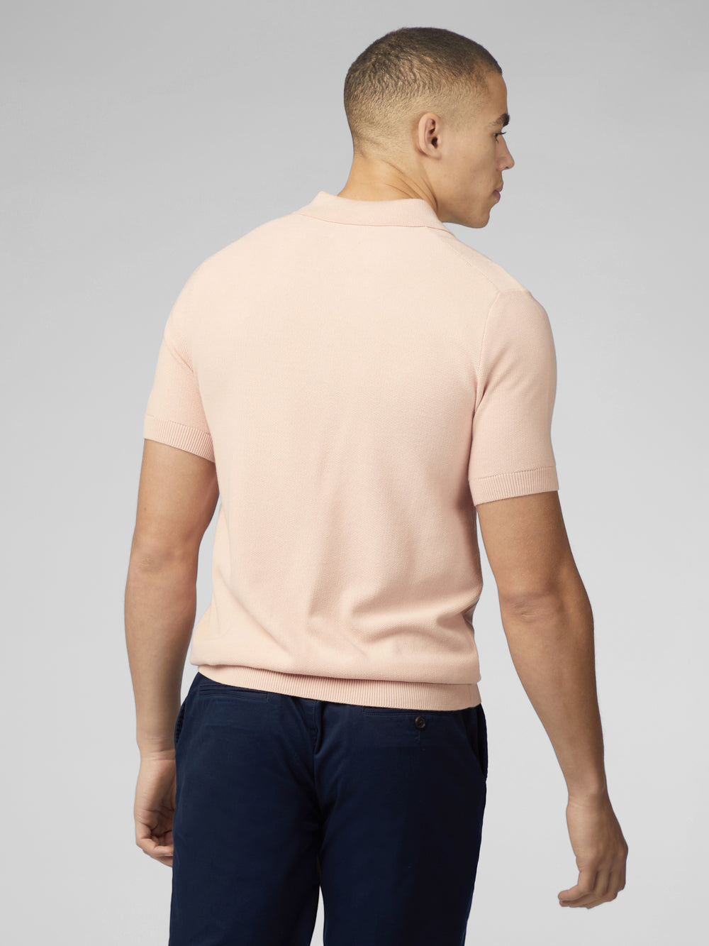 Ben Sherman Signature Textured Polo Strickwaren Rosa | 73514ZMVF