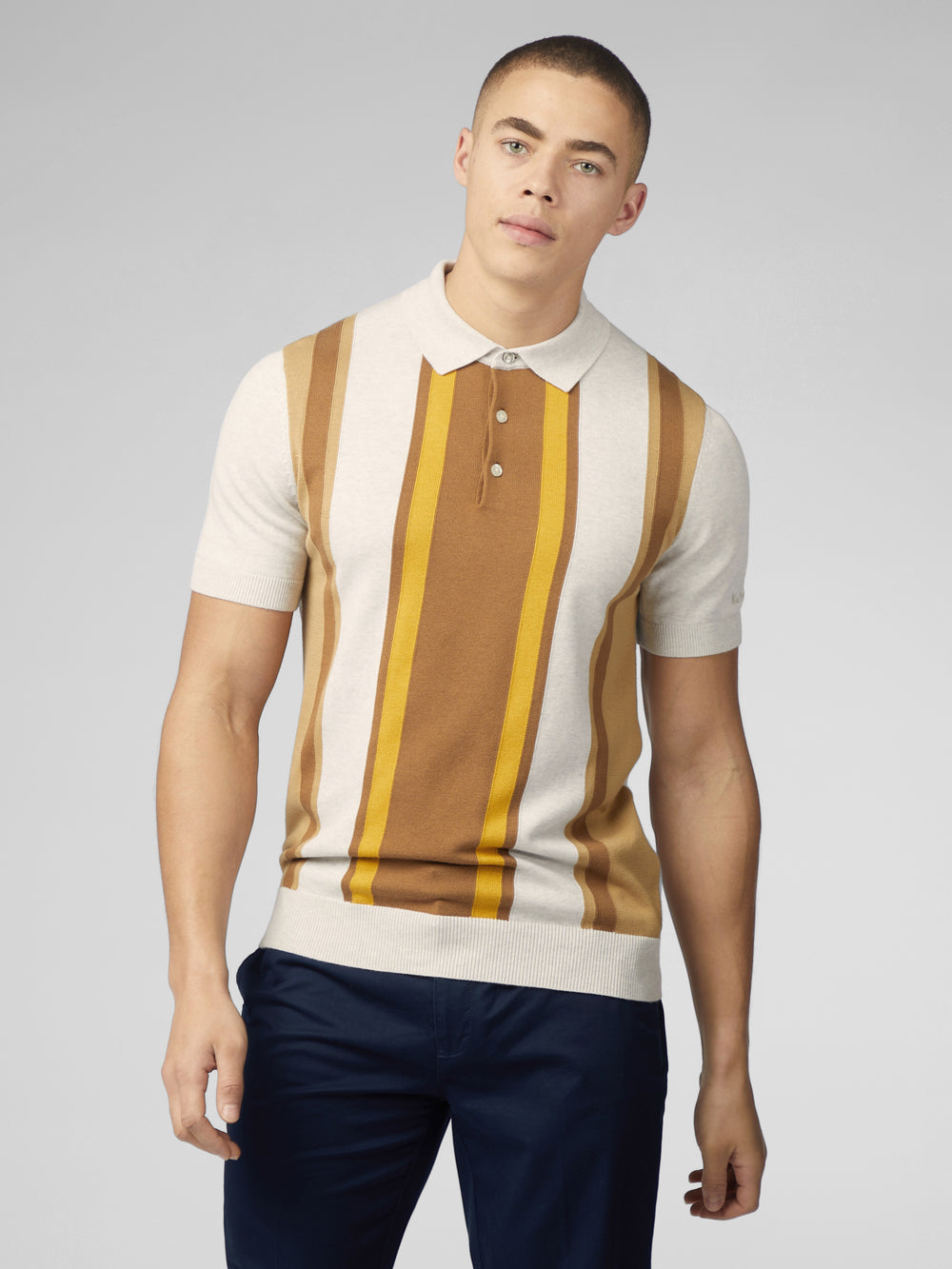 Ben Sherman Signature Vertical Stripe Polo Strickwaren Weiß | 54890BSDU