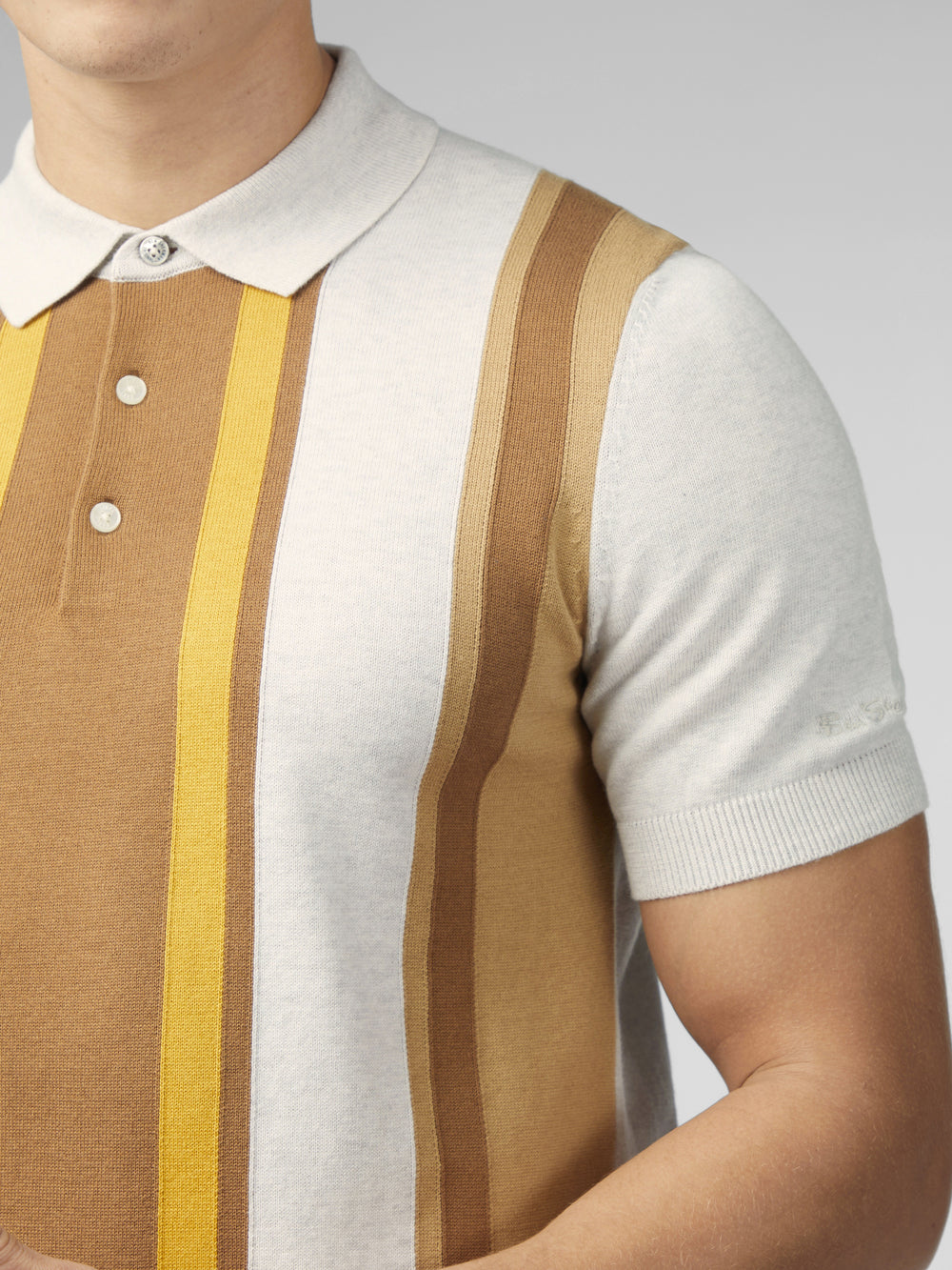 Ben Sherman Signature Vertical Stripe Polo Strickwaren Weiß | 54890BSDU