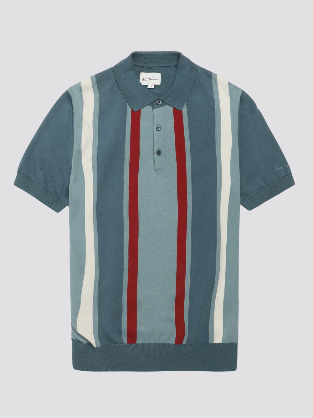 Ben Sherman Signature Vertical Stripe Polo Strickwaren Türkis | 35209EDAO