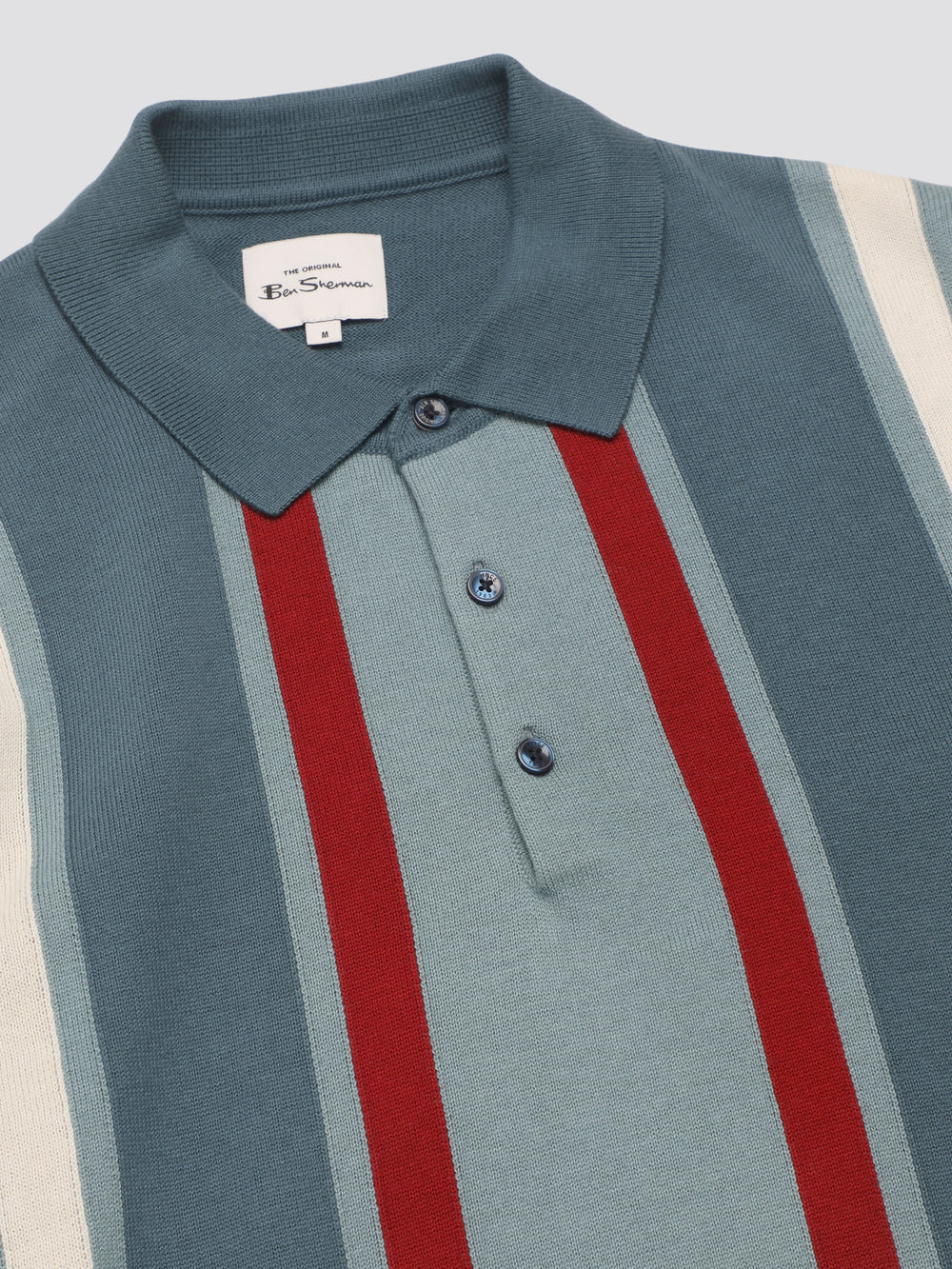 Ben Sherman Signature Vertical Stripe Polo Strickwaren Türkis | 35209EDAO