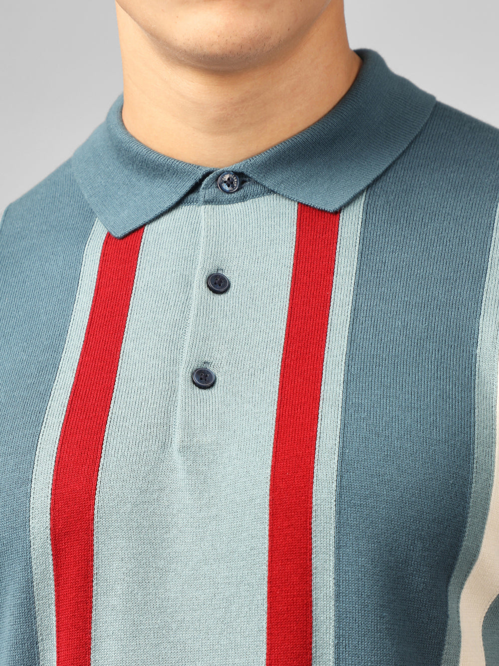 Ben Sherman Signature Vertical Stripe Polo Strickwaren Türkis | 35209EDAO