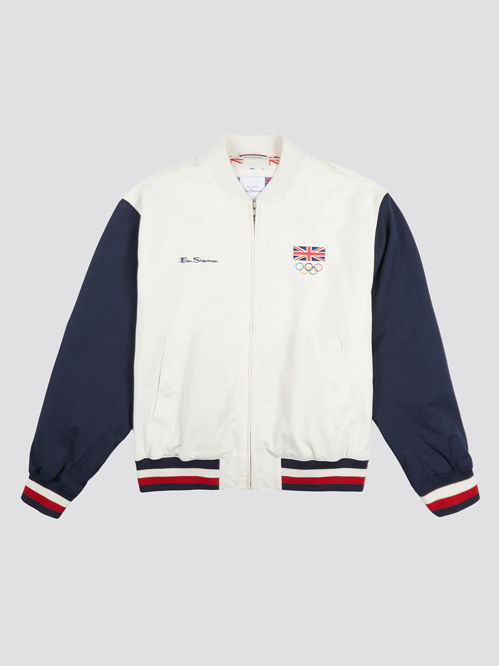 Ben Sherman Team GB Commercial Bomber Jacken Weiß | 91604HMQP