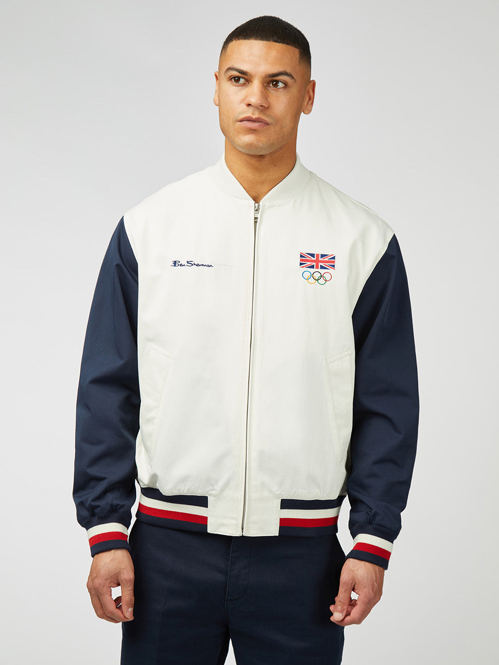 Ben Sherman Team GB Commercial Bomber Jacken Weiß | 91604HMQP