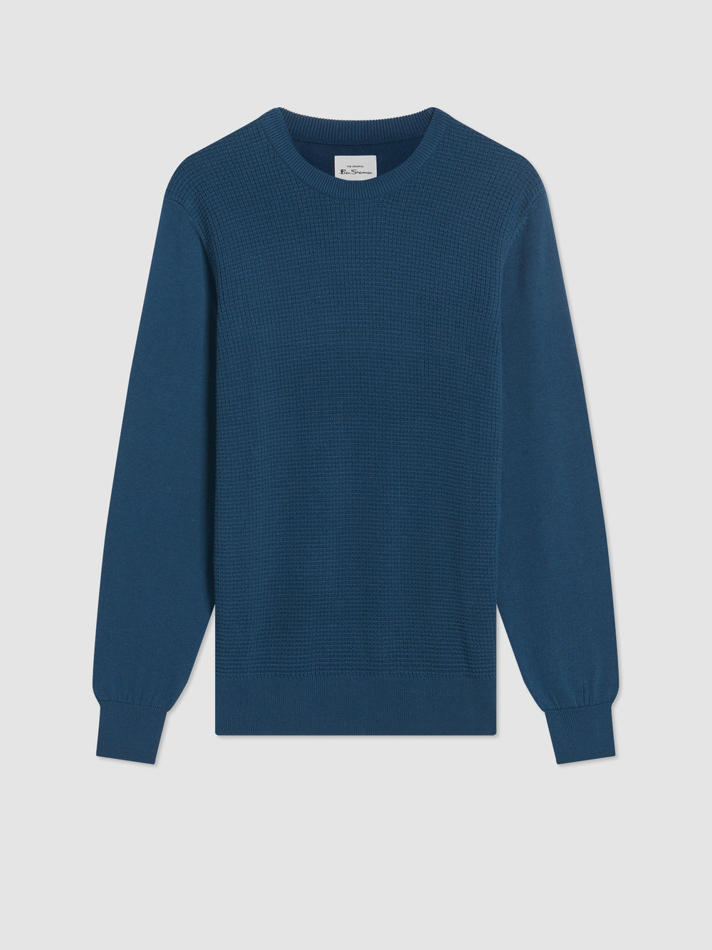 Ben Sherman Textured Crewneck Strickwaren Indigo | 47216VCRW