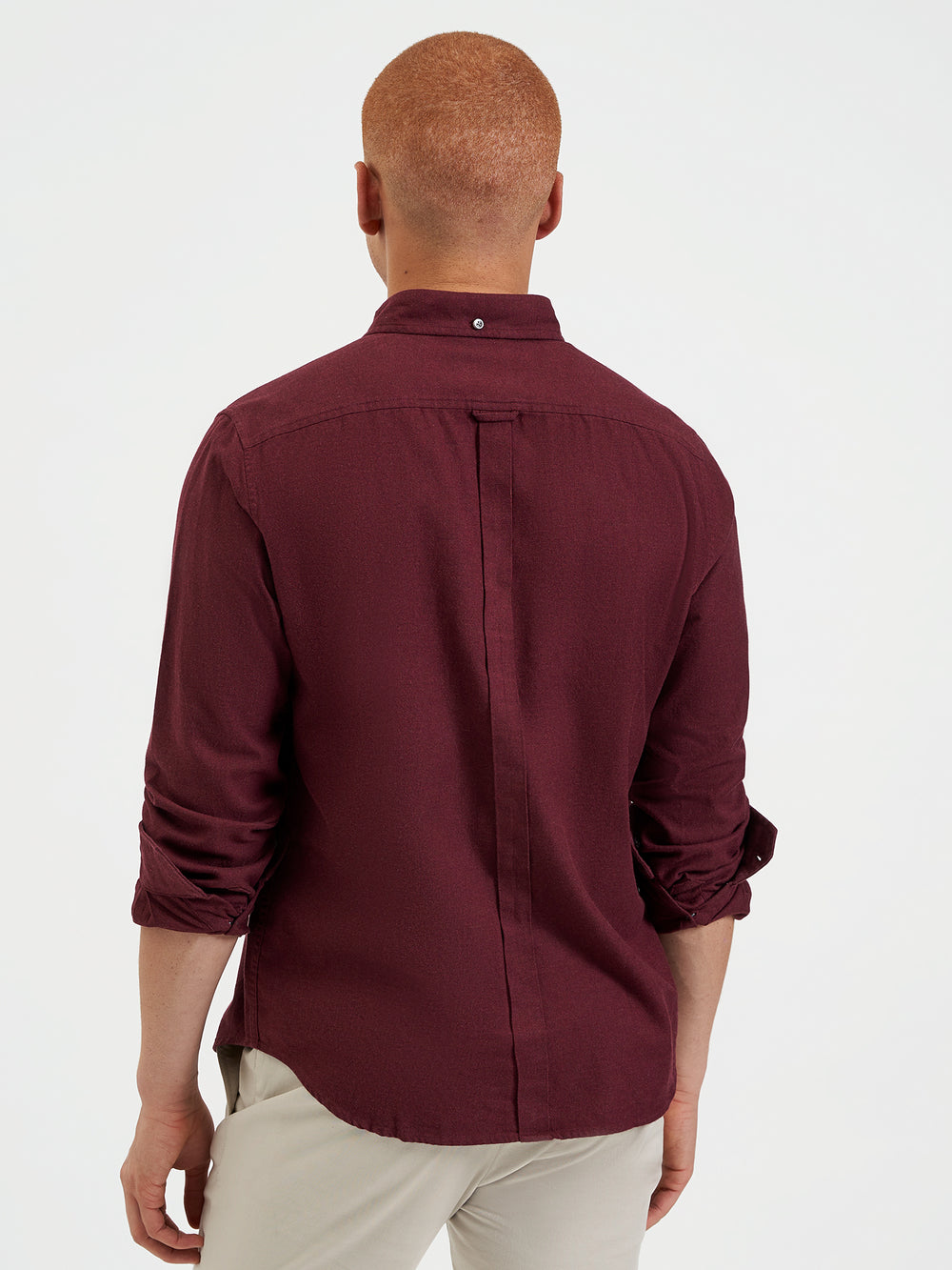 Ben Sherman Uniform Flannel Hemd Bordeaux Navy Beige | 05194LEHT