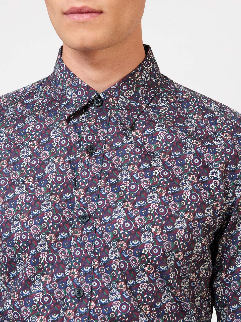 Ben Sherman Winter Floral Hemd Lila | 76150DTSO