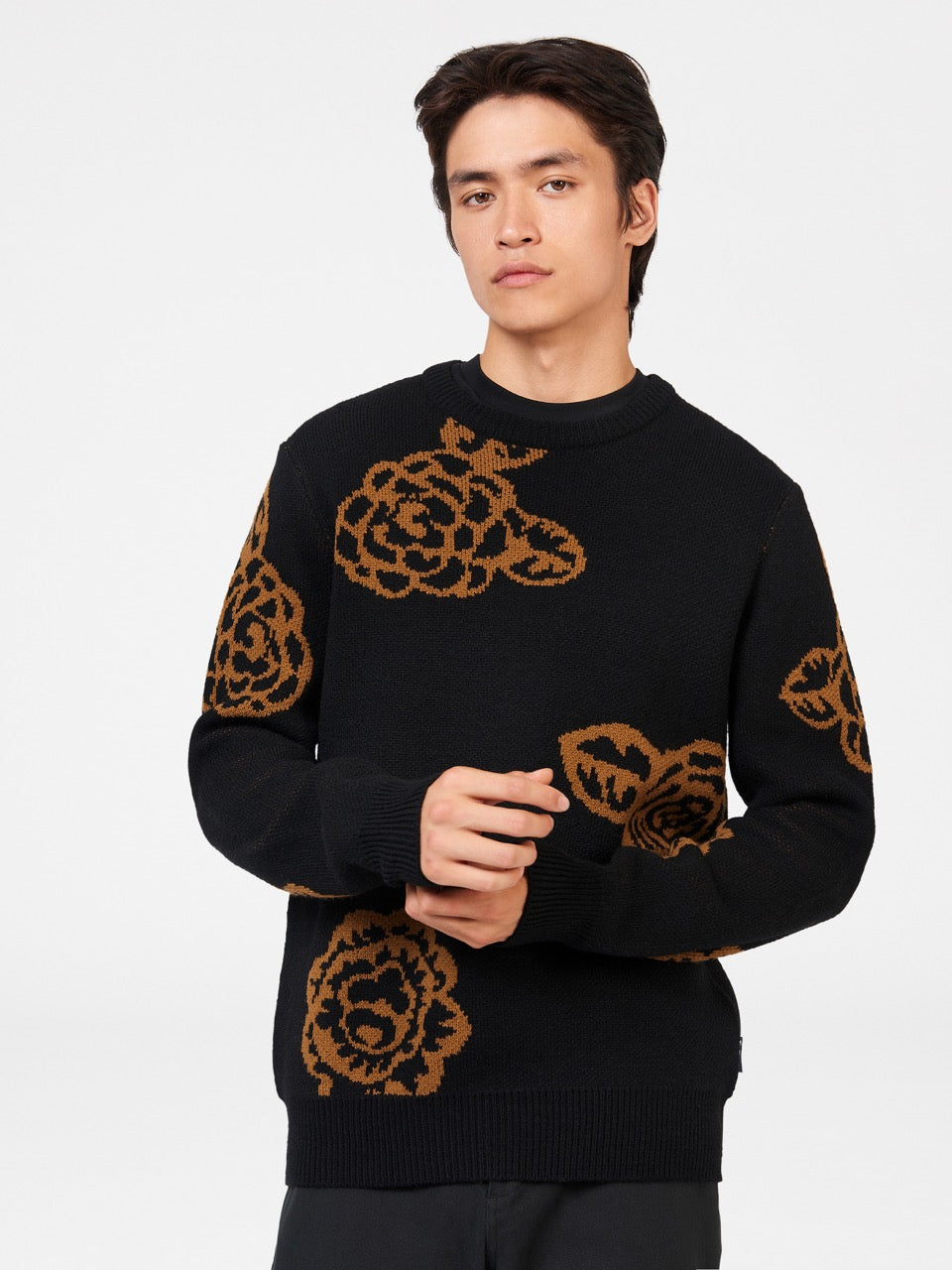 Ben Sherman Winter Floral Strickwaren Schwarz | 93814PWLY